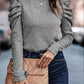 Aurora Lea Round Neck Puff Sleeve Sleeve Blouse
