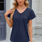 V-Neck Flutter Sleeve T-Shirt