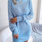 Women's Candida Openwork Boat Neck Sweater Dress