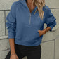 Malibu Dreams Zip-Up Raglan Sleeve Hoodie with Pocket
