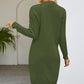 LifeDresses Cable-Knit Long Sleeve Sweater Dress