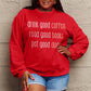 Simply Love Full Size Letter Graphic Round Neck Sweatshirt