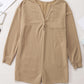 Adrienne Full Size Notched Neck Long Sleeve Romper