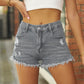 Women's Full Size Maia Raw Hem Distressed Denim Shorts