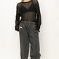 HYFVE Openwork Ribbed Long Sleeve Knit Top