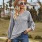 Full Size Dropped Shoulder Button-Down Hoodie