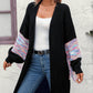 Fringe Sleeve Dropped Sholder Cardigan