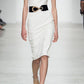 Women's Ribbed Alloy Buckle Elastic Belt