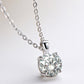 Women's 925 Sterling Silver 1 Carat Moissanite Chain-Link Necklace