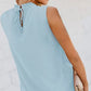ROSE&THORN Full Size Smocked Tie Back Frill Trim Tank