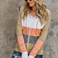 Full Size Zip-Up Raglan Sleeve Openwork Hooded Cardigan