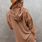 Full Size Buttoned Drop Shoulder Hoodie