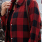 Plaid Snap Down Long Sleeve Jacket