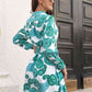 Joan Paisley Print Johnny Collar Smocked Dress
