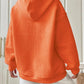 Full Size Textured Drawstring Drop Shoulder Hoodie