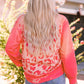 Malibu Dreams Printed Round Neck Dropped Shoulder Sweatshirt