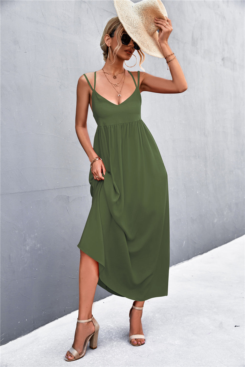 Women's Sarah Double Strap Tie Back Dress