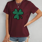 Lucky Clover Round Neck T-Shirt