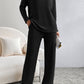 NotSoBasic Ribbed V-Neck Top and Pants Lounge Set