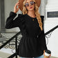Round Neck Ruffled Peplum Blouse