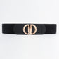 Women's D Buckle Elastic Belt
