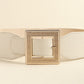 Ivory or Chestnut PU Leather Belt