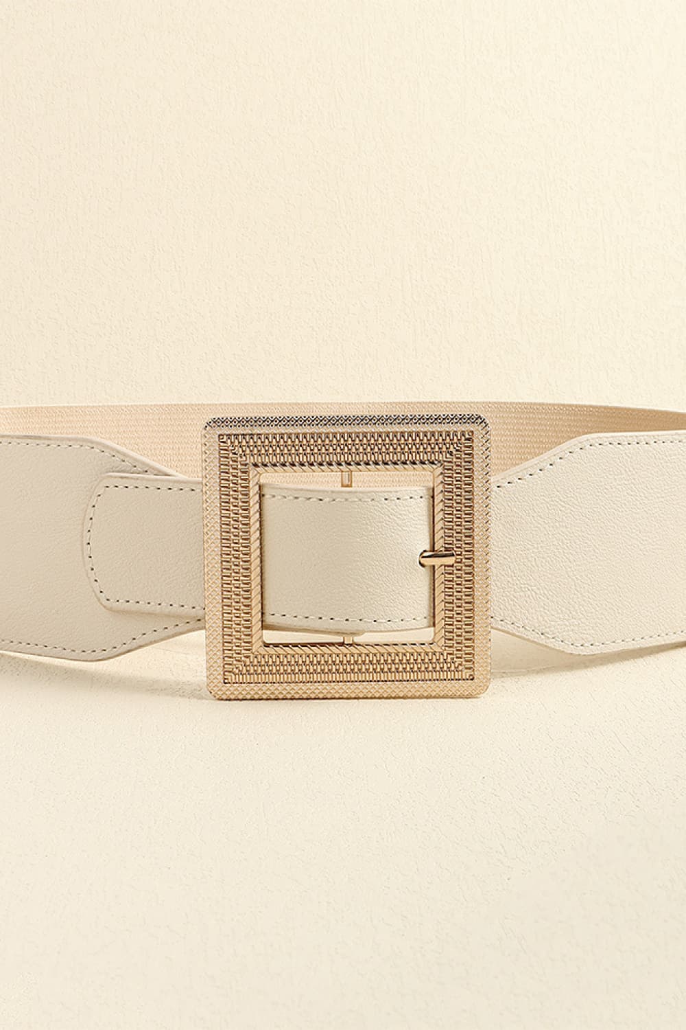 Ivory or Chestnut PU Leather Belt