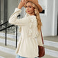 Round Neck Ruffled Peplum Blouse