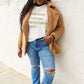 Simply Love Full Size COUNTDOWNS CHAMPAGNE RESOLUTIONS & CHEER Round Neck T-shirt