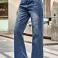 BeyondYou Buttoned Loose Fit Jeans with Pockets