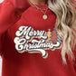 Christmas THEMED Letter Graphic Round Neck Sweatshirt