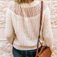 Round Neck Rib-Knit Sweater