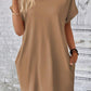 Pocketed Round Neck Short Sleeve Dress