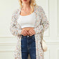 Fashion Mood Heathered Open Front Long Sleeve Cardigan