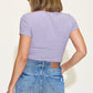 Basic Bae Cropped Full Size Ribbed Round Neck Short Sleeve T-Shirt