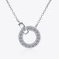 Women's Moissanite Pendant Rhodium-Plated Necklace