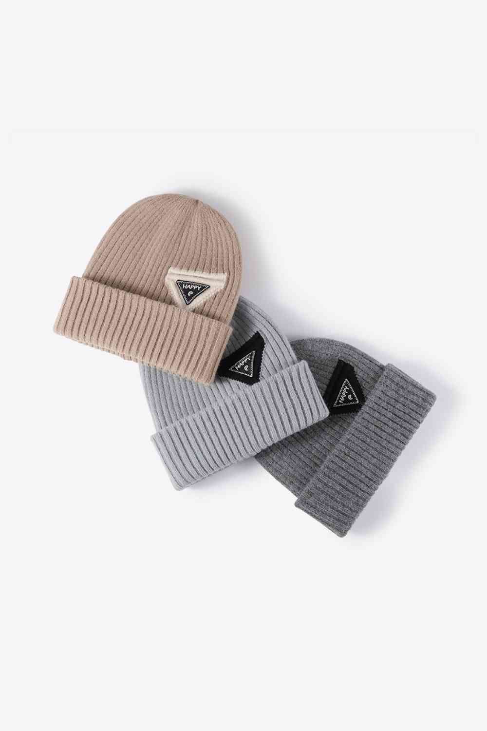 CHIC HATZ HAPPY Hat Contrast Beanie