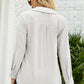 Full Size Swiss Dot Johnny Collar Blouse