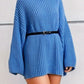 Women's DentaCosmo Boat Neck Dropped Shoulder Mini Sweater Dress