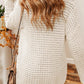 LoversLane Openwork Round Neck Long Sleeve Sweater