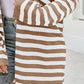 SavannahTree Striped Open Front Longline Cardigan