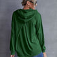 Drawstring Pocketed Dropped Shoulder Hoodie