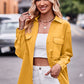 Full Size Dropped Shoulder Longline Shirt with Pockets