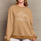 Simply Love Full Size EAT DRINK & BE THANKFUL Round Neck Sweatshirt