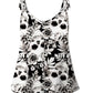 Skull Print Scoop Neck Cami