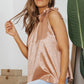 Women's Animal Print Tied Curved Hem Tank