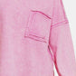 Zenana Exposed Seam Round Neck Dropped Shoulder Sweatshirt - Brand Zenana