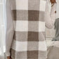 Shawnie Sherpa Plaid Open Front Vest Coat