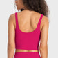 Deep V-Neck Crop Sports Bra in Assorted Colors