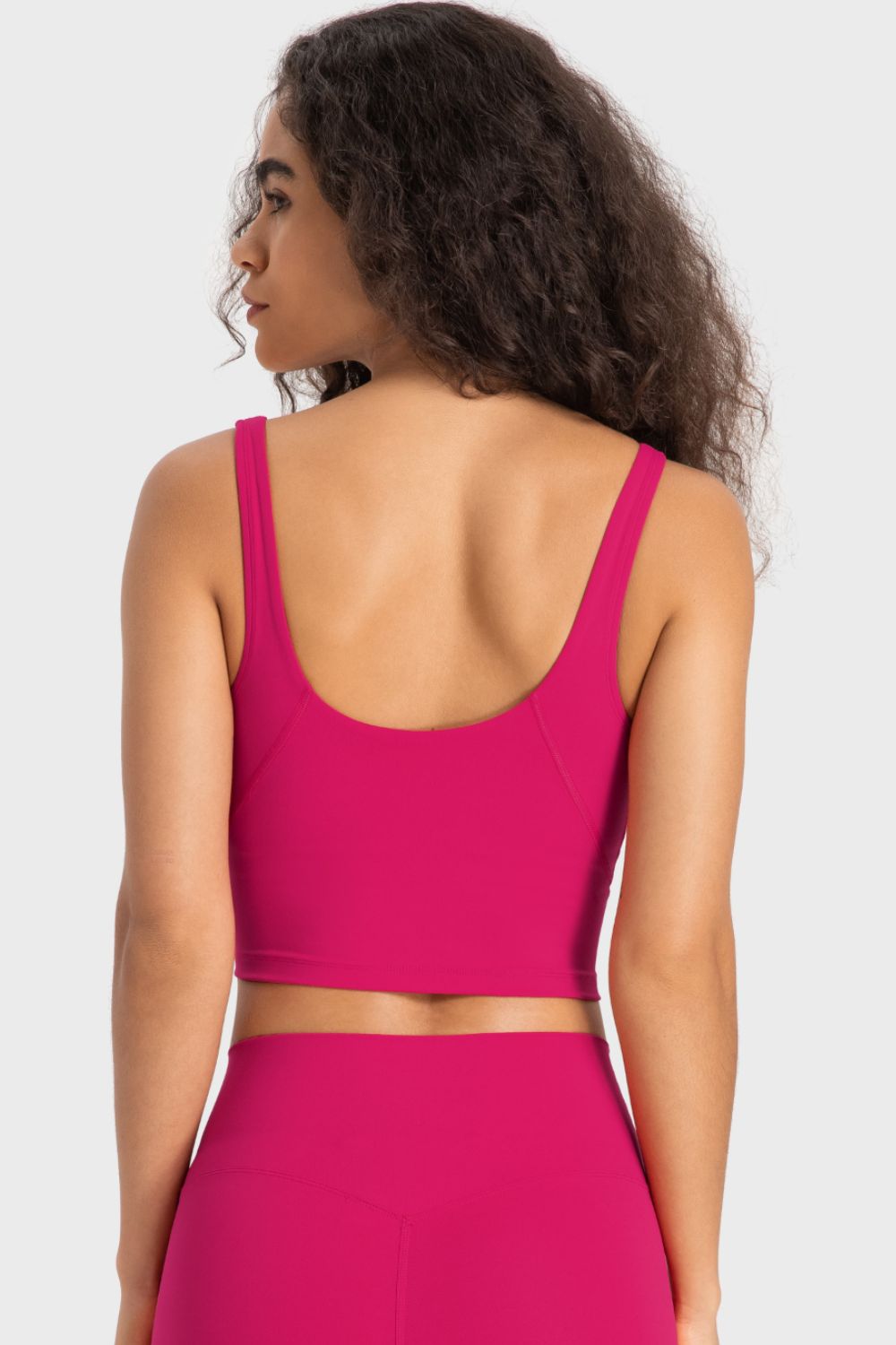 Deep V-Neck Crop Sports Bra in Assorted Colors